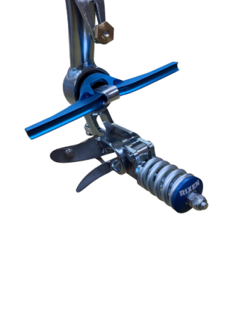 Spring pressure ring, blue eloxated