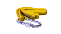 bouclage avec mousqueton pour chariot en aluminium