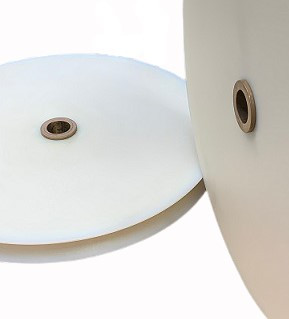 Poulie de renvoi pour le poids de tension avec coussinets de palier lisse